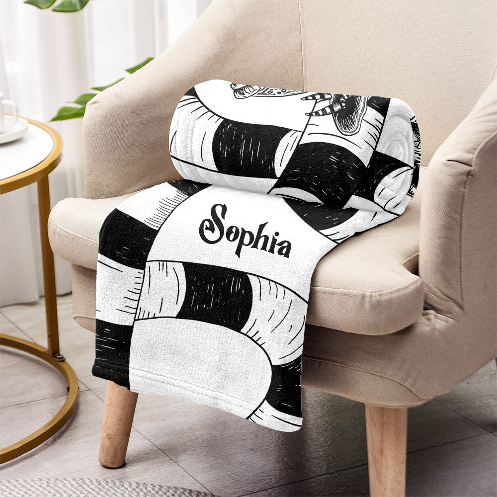 Personalized Halloween Movie Blanket Custom Name Gift Blanket GradoCreations