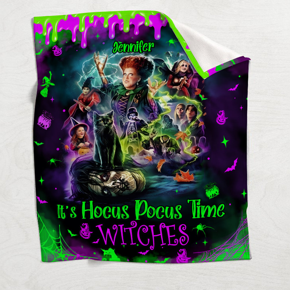 Personalized Witches Blanket Custom Name Halloween Gift Blanket GradoCreations