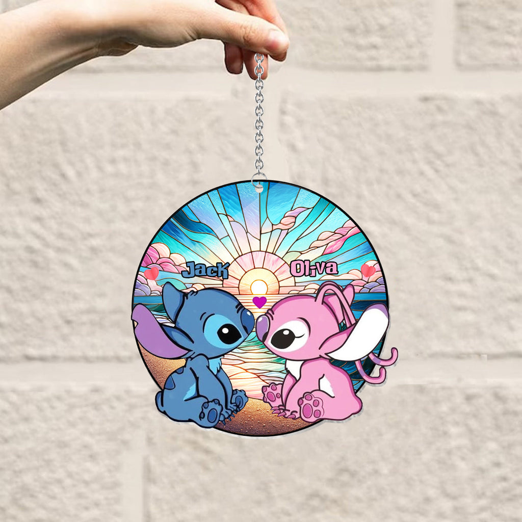 Personalized Suncatcher Ornament Custom Name Ohana Gift Window Hanging Suncatcher Ornament GradoCreations