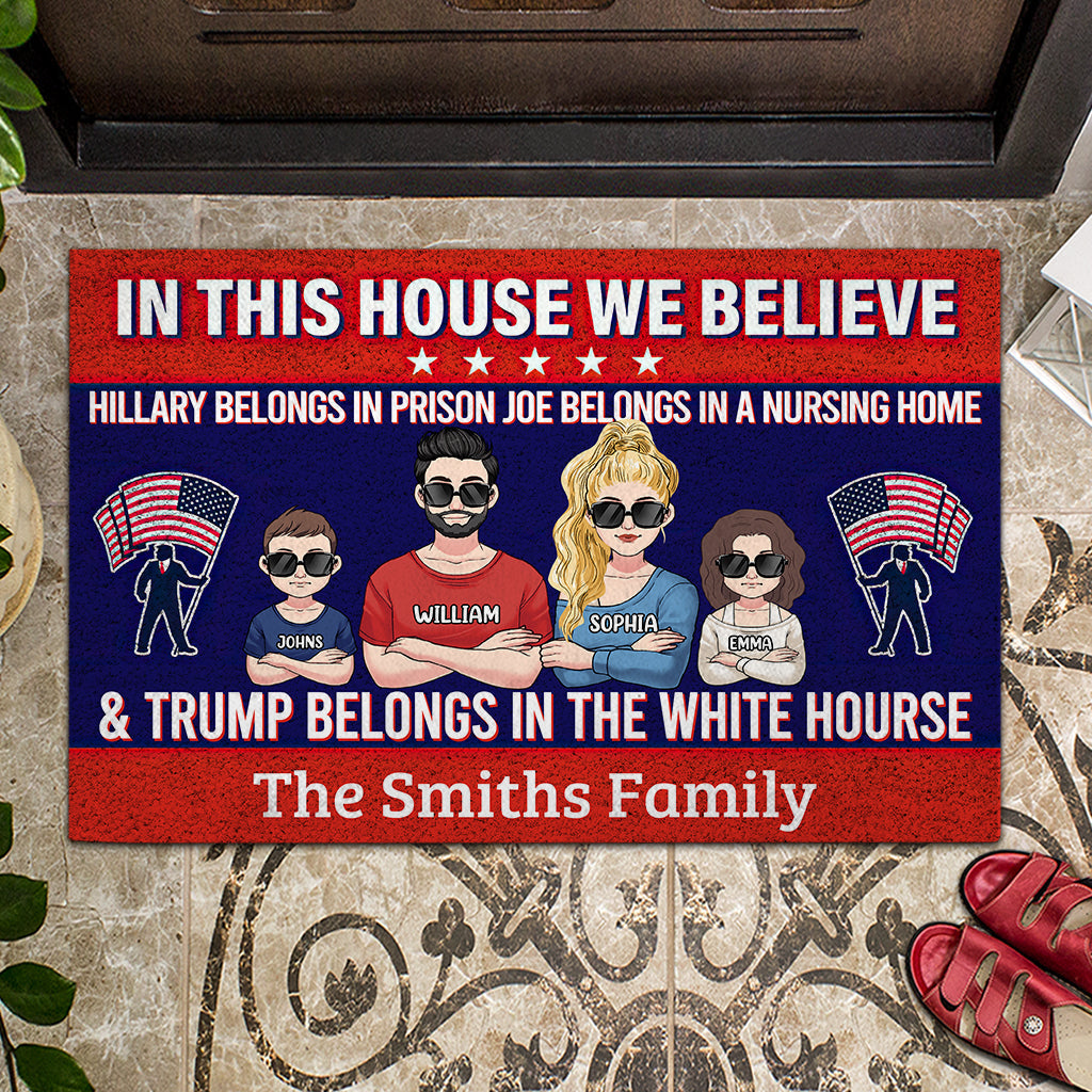 Custom Family Doormat with Personalized Text for Front Entry Doormat GradoCreations