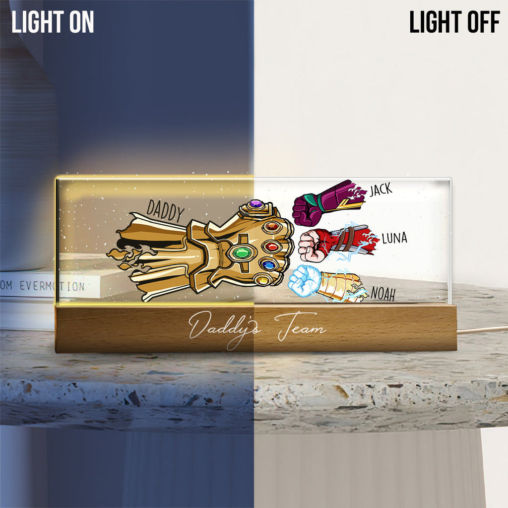 Personalized LED Night Light Custom Name Gift for Dad Custom LED Night Light GradoCreations