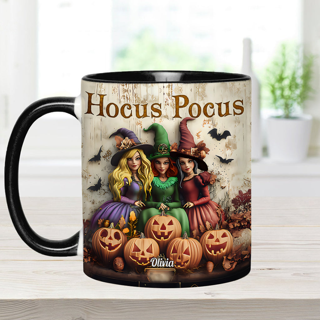 Personalized Hocus Pocus Witches Accent Mug Custom Name Gift Accent Mug GradoCreations