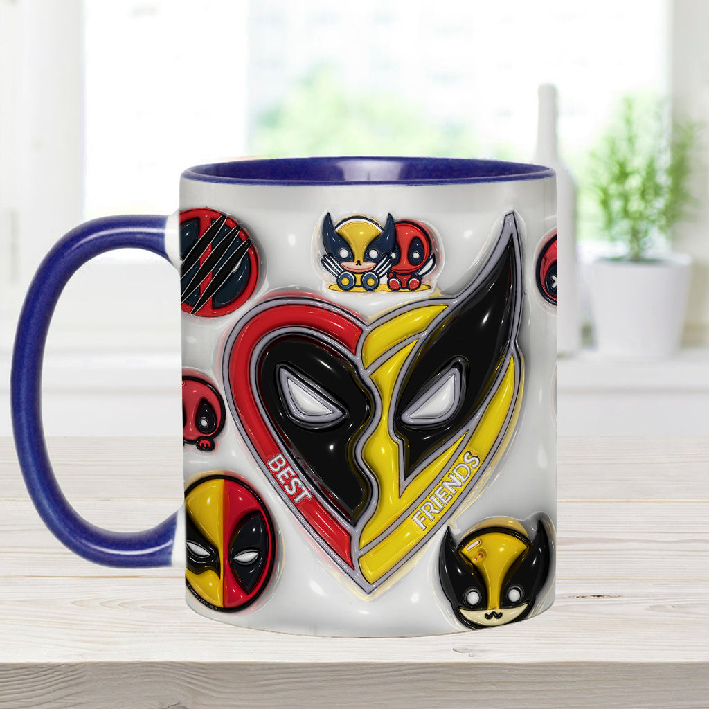 Personalized Accent Mug for Best Friends Custom Names Gift Accent Mug GradoCreations