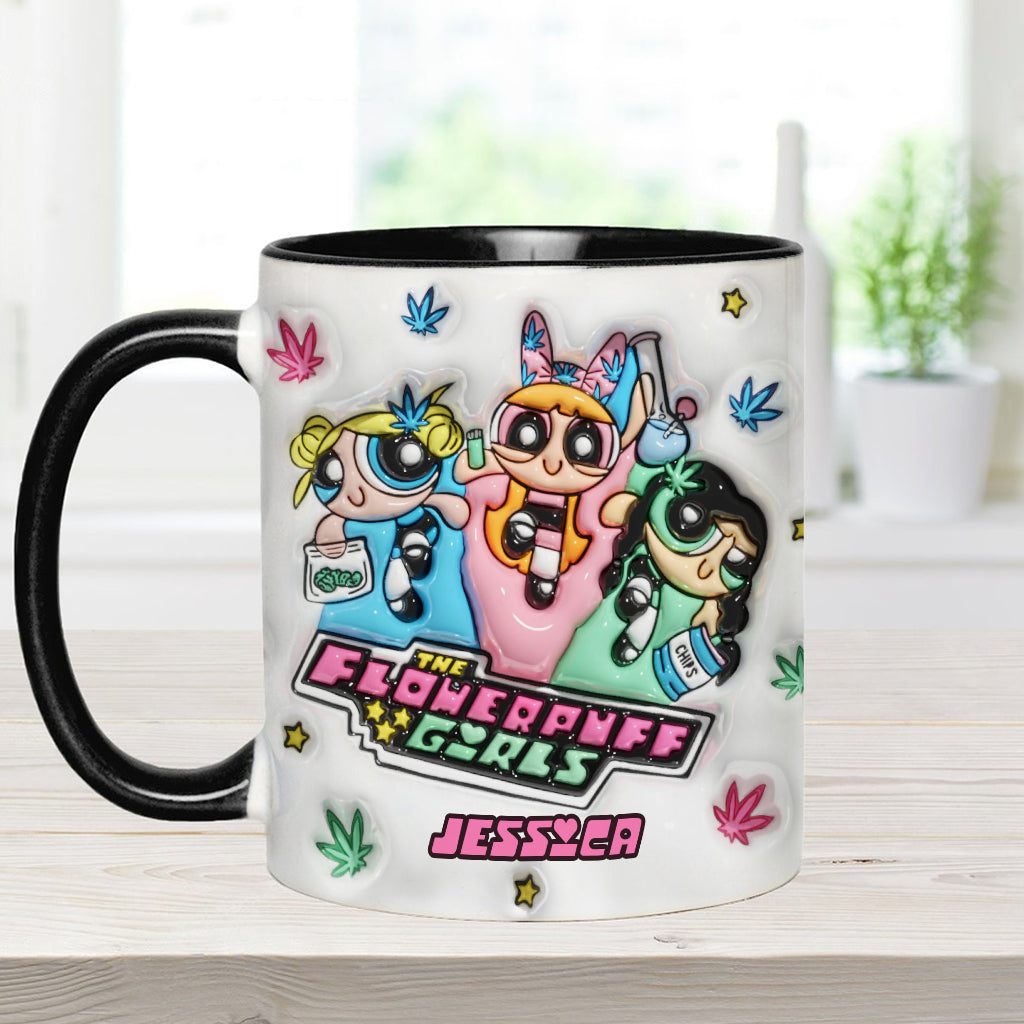 Personalized Weed Accent Mug Custom Name Gift for Her Accent Mug GradoCreations