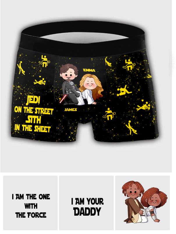 Personalized Jedi Sith Men's Boxer Briefs Custom Name Gift Men Boxer Briefs GradoCreations