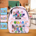Personalized Kids Backpack with Characters Custom Name for School Backpack GradoCreations
