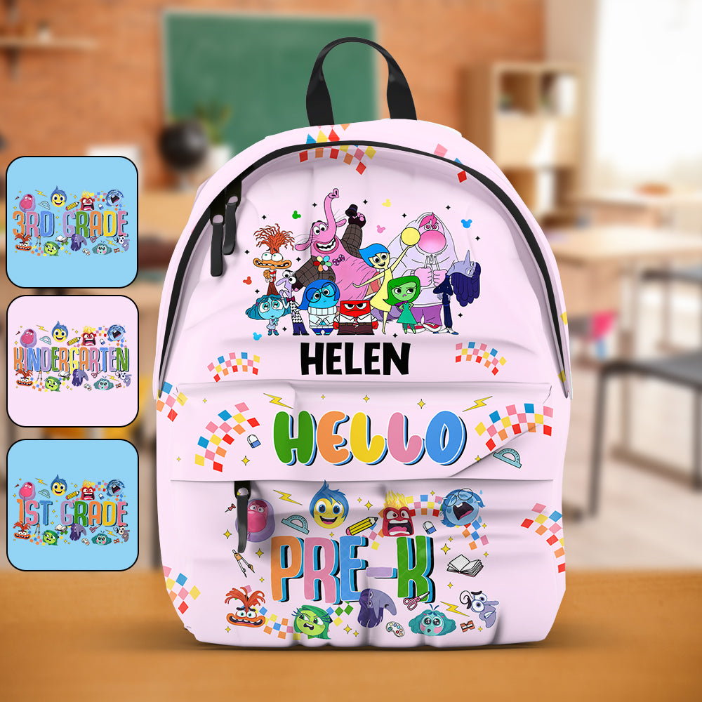 Personalized Kids Backpack with Characters Custom Name for School Backpack GradoCreations