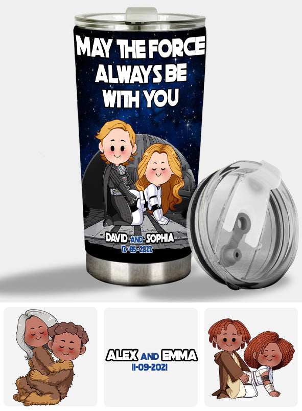 Personalized Star Wars Tumbler May The Force Be With You Gift for Couples Tumbler GradoCreations
