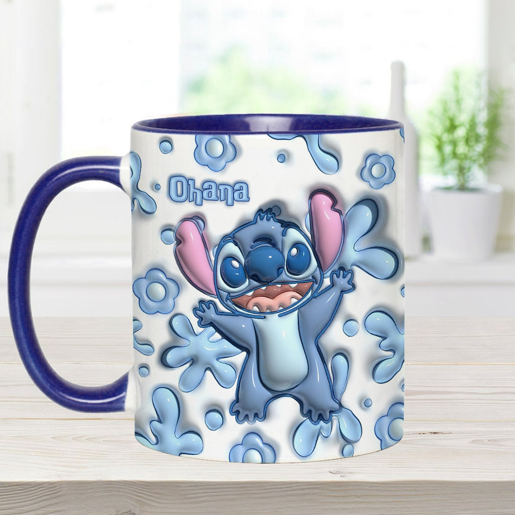 Personalized Ceramic Accent Mug Ohana Design Custom Name Gift Accent Mug GradoCreations
