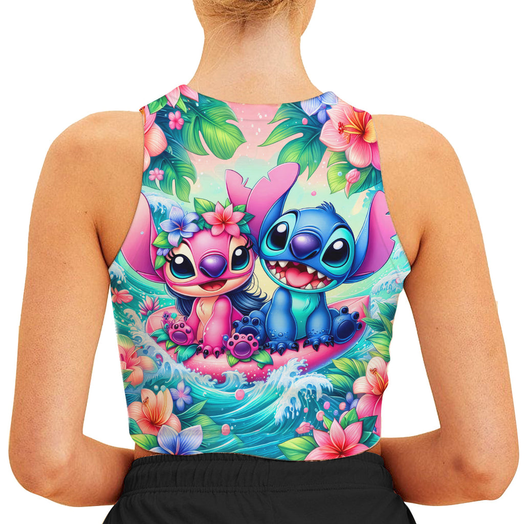 Personalized Ohana Crop Tank Top Custom Name for Women Crop Tank Top GradoCreations