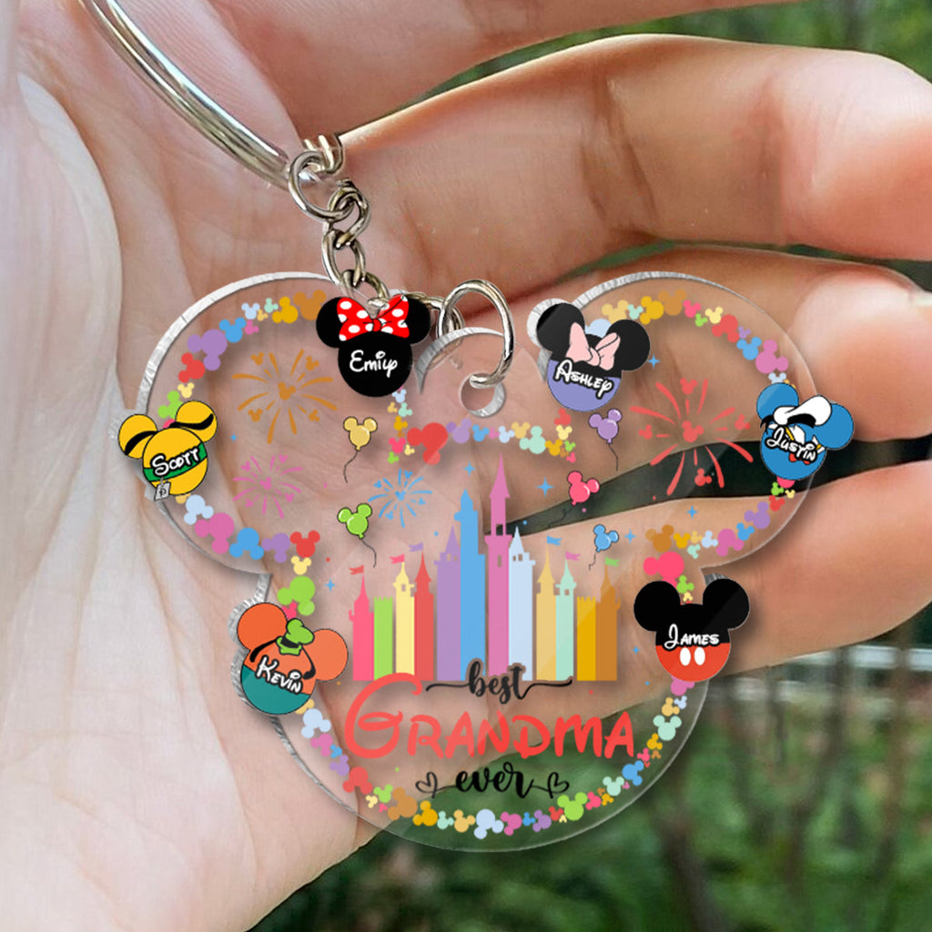 Personalized Best Grandma Ever Acrylic Keychain Gift One-sided Keychain GradoCreations