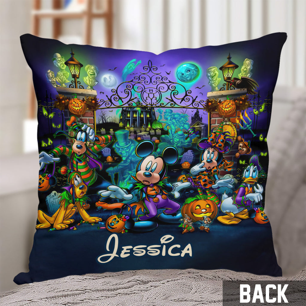 Personalized Halloween Throw Pillow with Custom Name for Kids Throw Pillow GradoCreations
