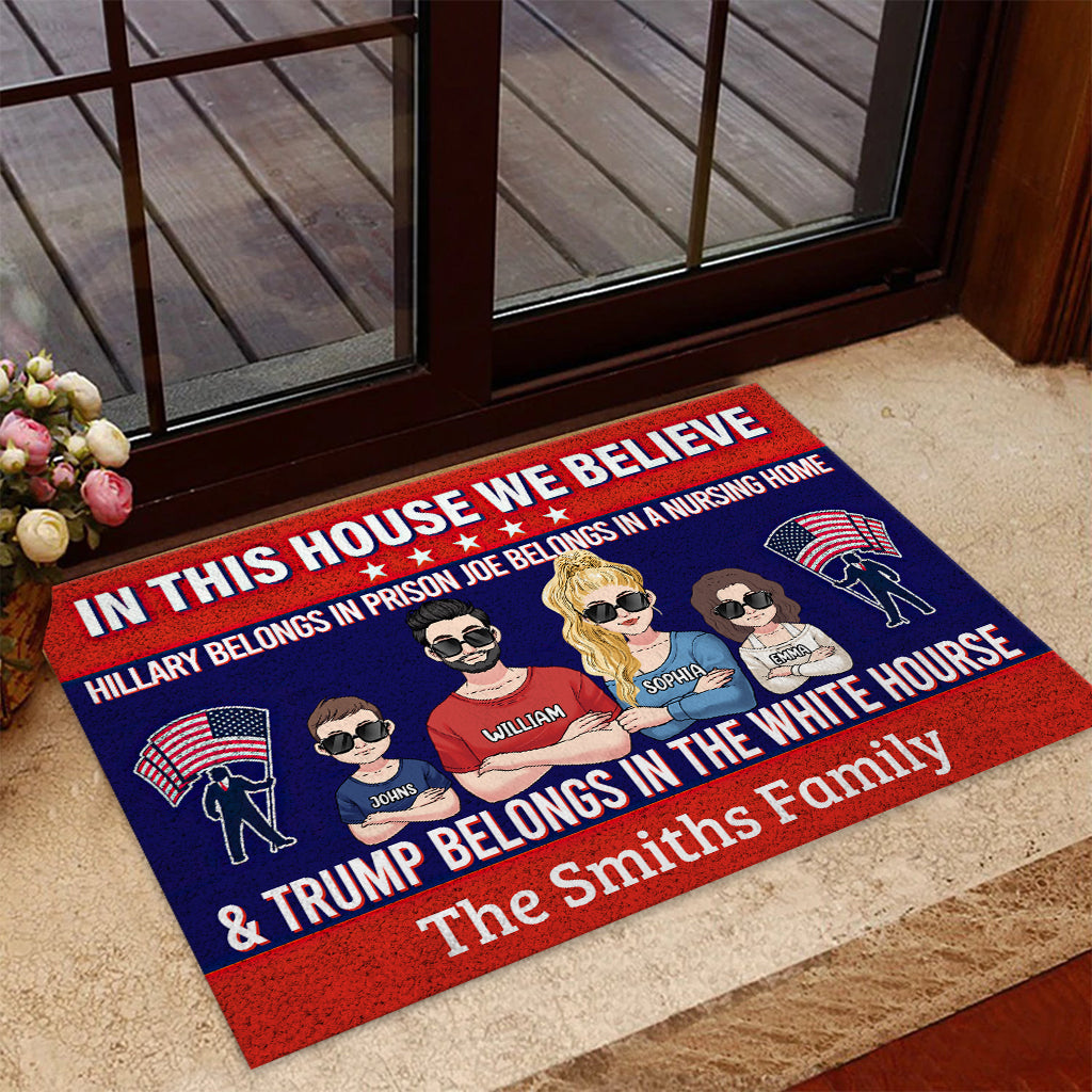 Custom Family Doormat with Personalized Text for Front Entry Doormat GradoCreations