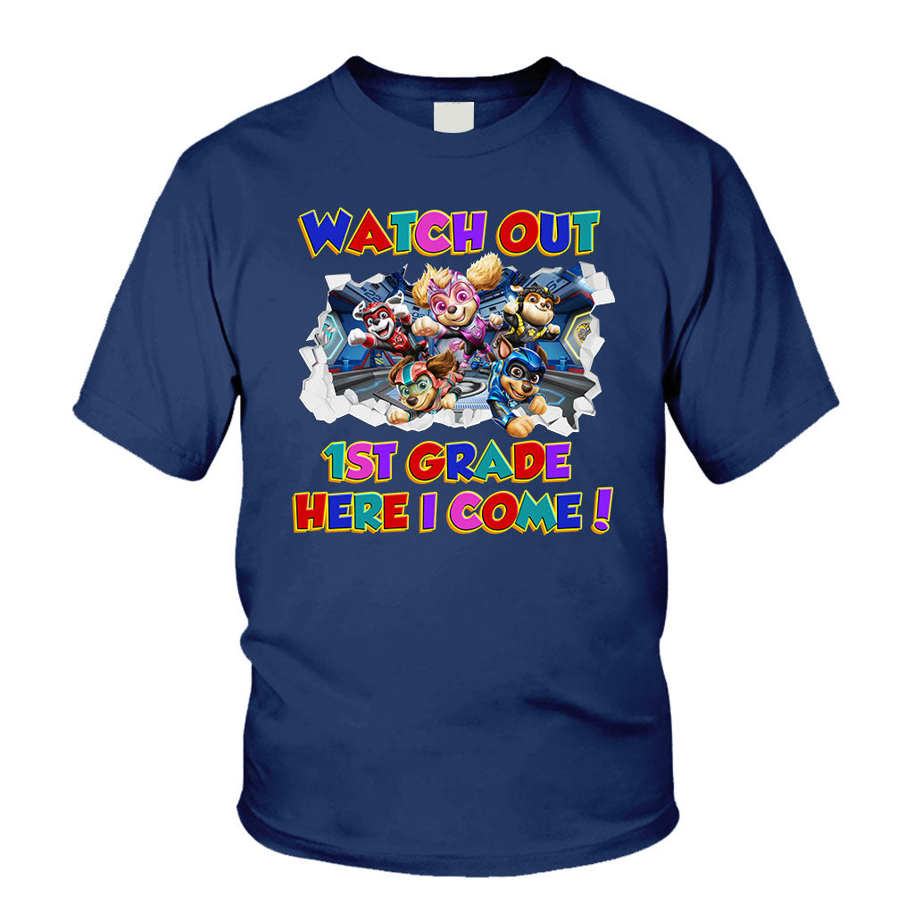 Personalized Kids T-Shirt with Watch Out Design for Back to School Kid Shirt GradoCreations