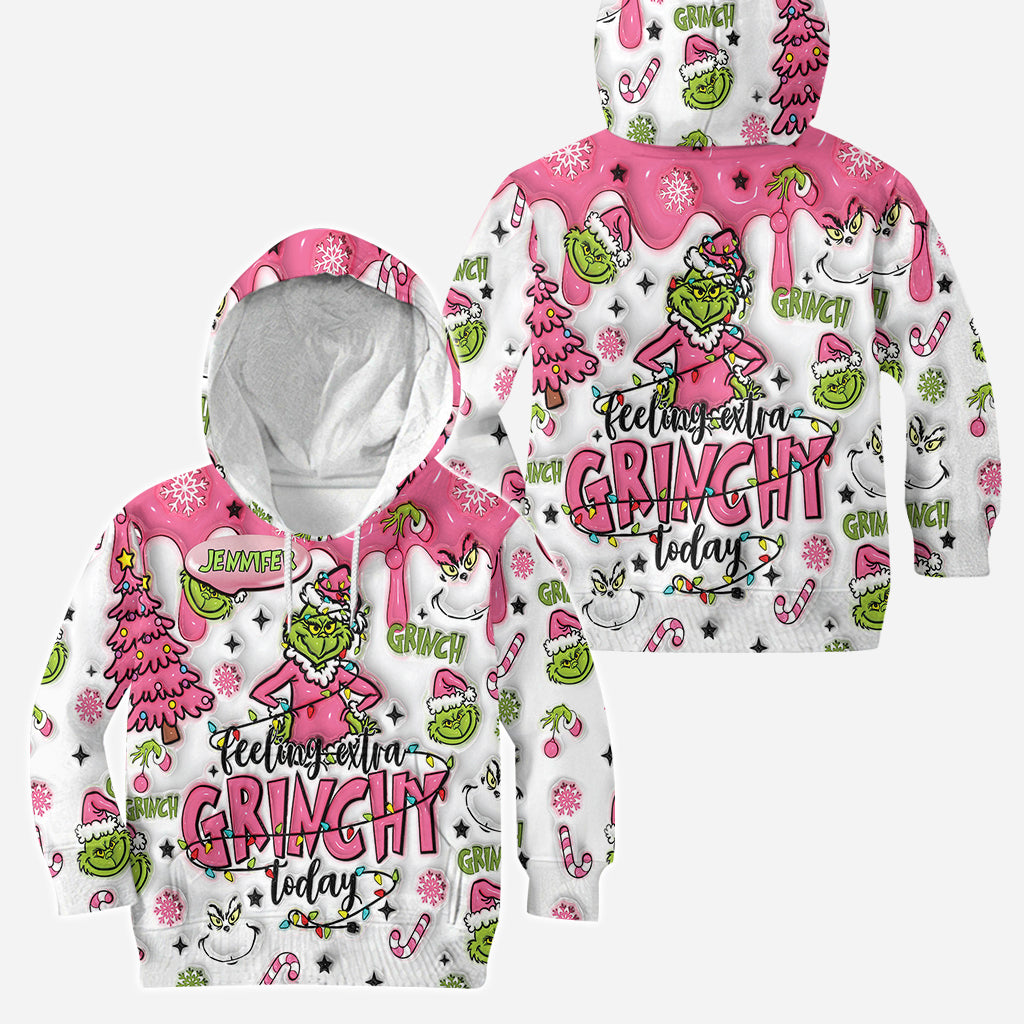 Personalized Grinchy Hoodie and Leggings Set for Christmas Gift Hoodie & Leggings GradoCreations