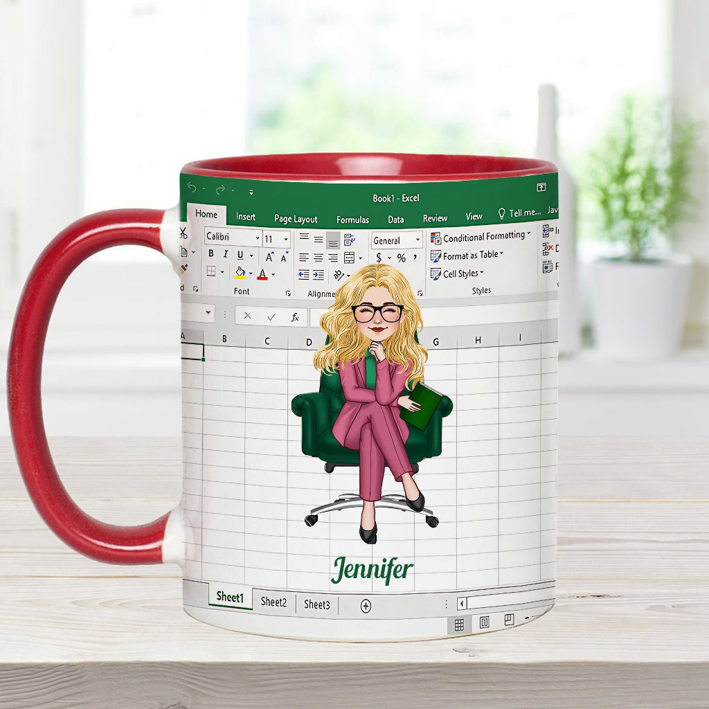 Personalized Accent Mug Custom Colleague Gift with Name Accent Mug GradoCreations