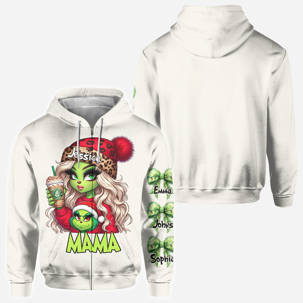 Personalized Grinchy Christmas All Over Shirt Gift for Mom All Over Shirt GradoCreations