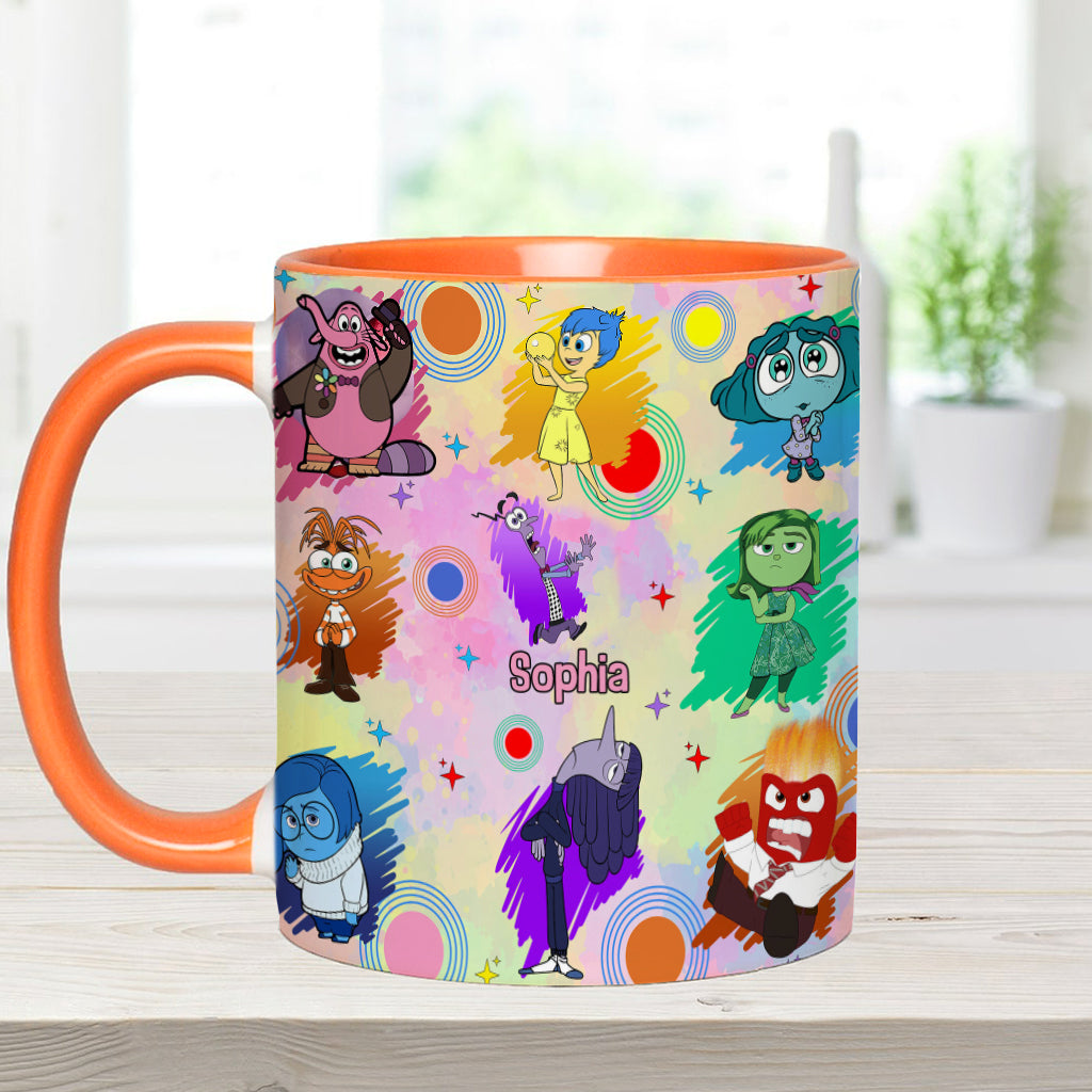 Personalized Accent Mug with Emotions Design Gift for Friends Accent Mug GradoCreations