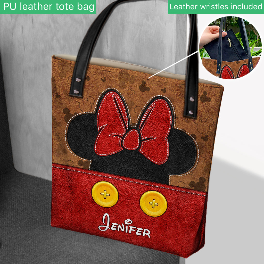 Personalized Mouse Tote Bag with Custom Name for Mom & Kids Tote Bag GradoCreations