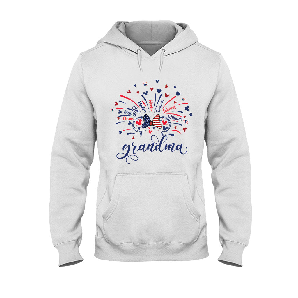 Personalized Firework Mouse T-shirt & Hoodie for Family | 4th of July Gift T-shirt & Hoodie GradoCreations