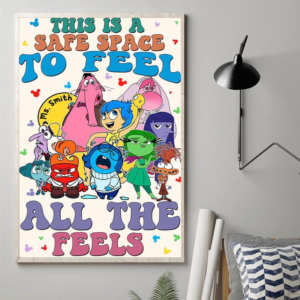 Personalized Canvas Print Safe Space Feelings Gift for Teacher Canvas And Poster GradoCreations