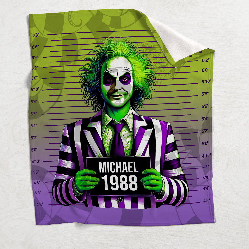 Funny Personalized Blanket with Mugshot Design for All Occasions Blanket GradoCreations