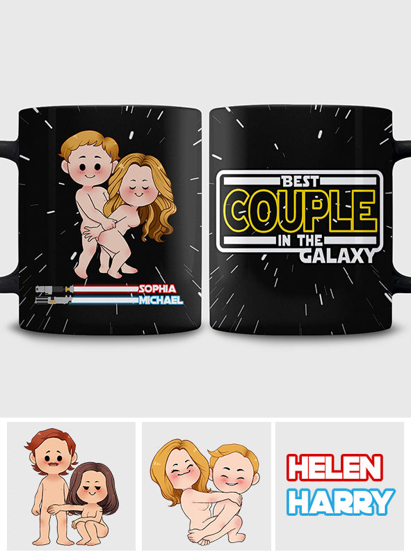 Personalized Couple Mug Best In The Galaxy Custom Names Gift Mug GradoCreations