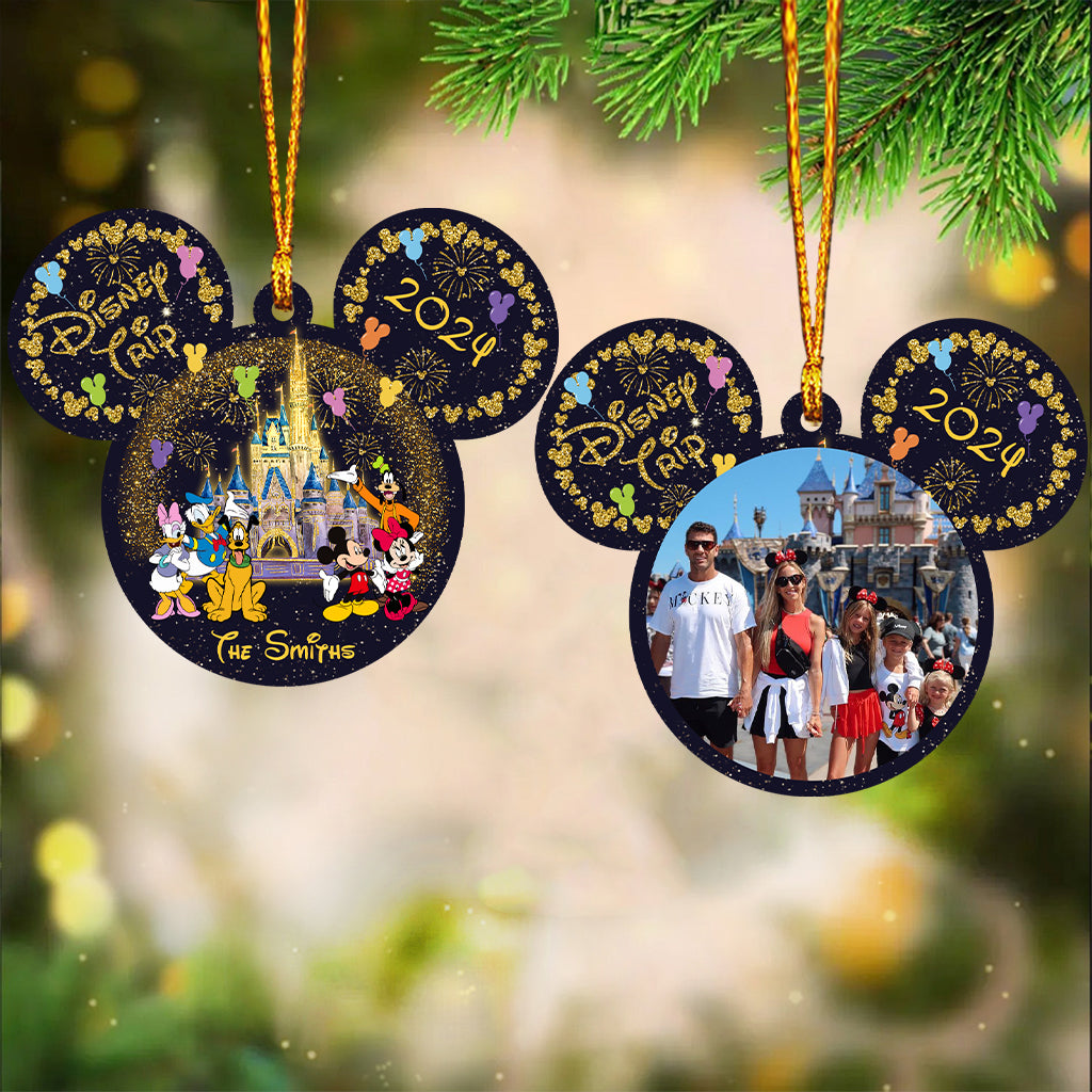 Personalized Family Photo Mouse Ornament Custom Gift for Christmas Ornament GradoCreations
