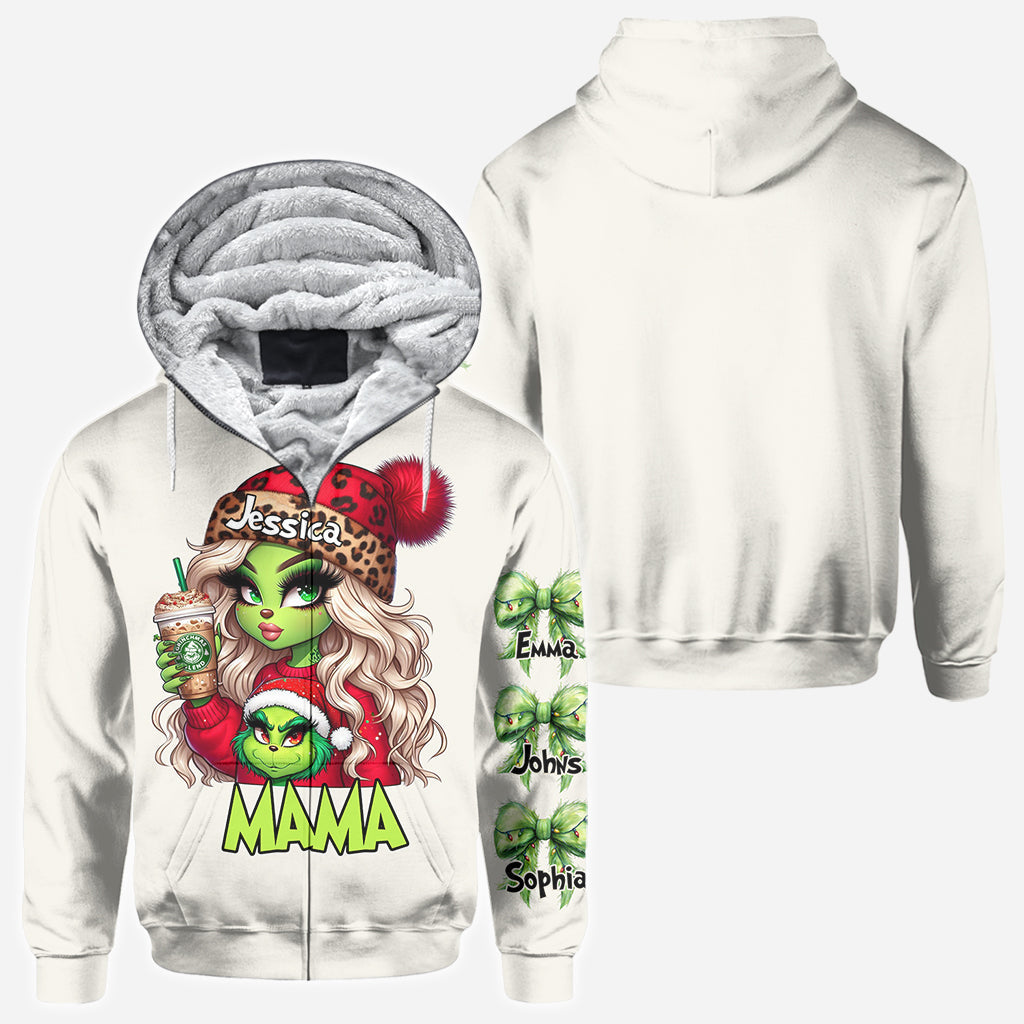 Personalized Grinchy Christmas All Over Shirt Gift for Mom All Over Shirt GradoCreations