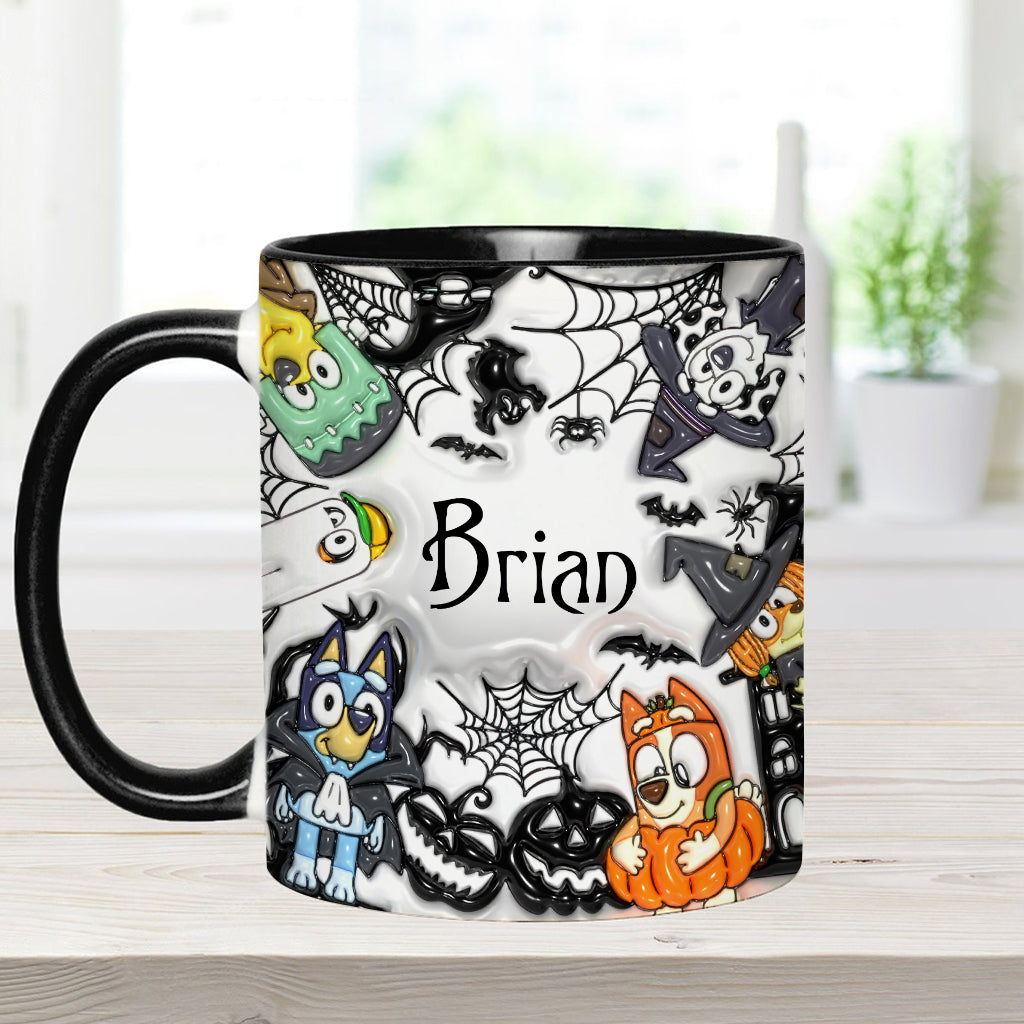 Personalized Halloween Accent Mug with Custom Name Gift Accent Mug GradoCreations