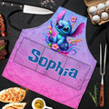 Personalized Colorful Ohana Apron with Custom Name Gift for Cooking Enthusiast Apron GradoCreations