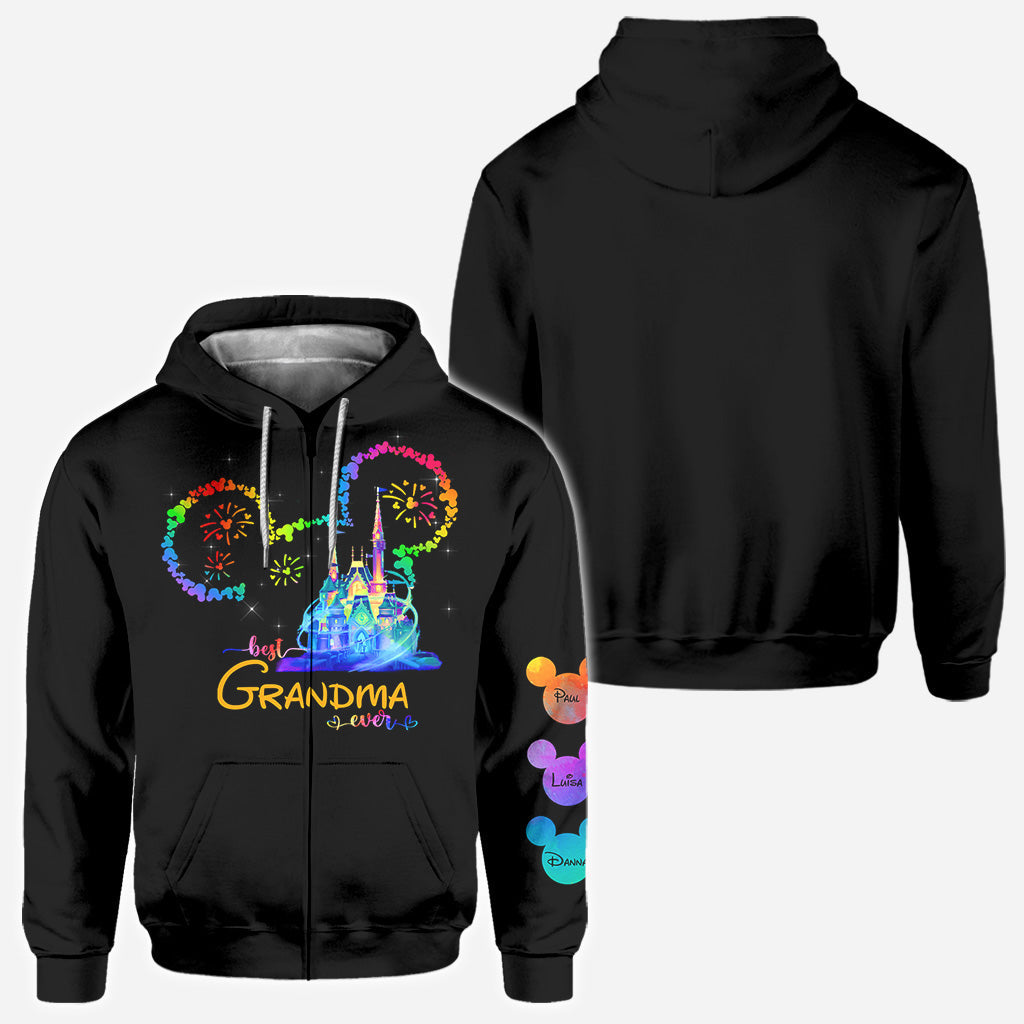 Personalized Colorful Mouse Ear All Over Shirt Gift for Grandma All Over Shirt GradoCreations