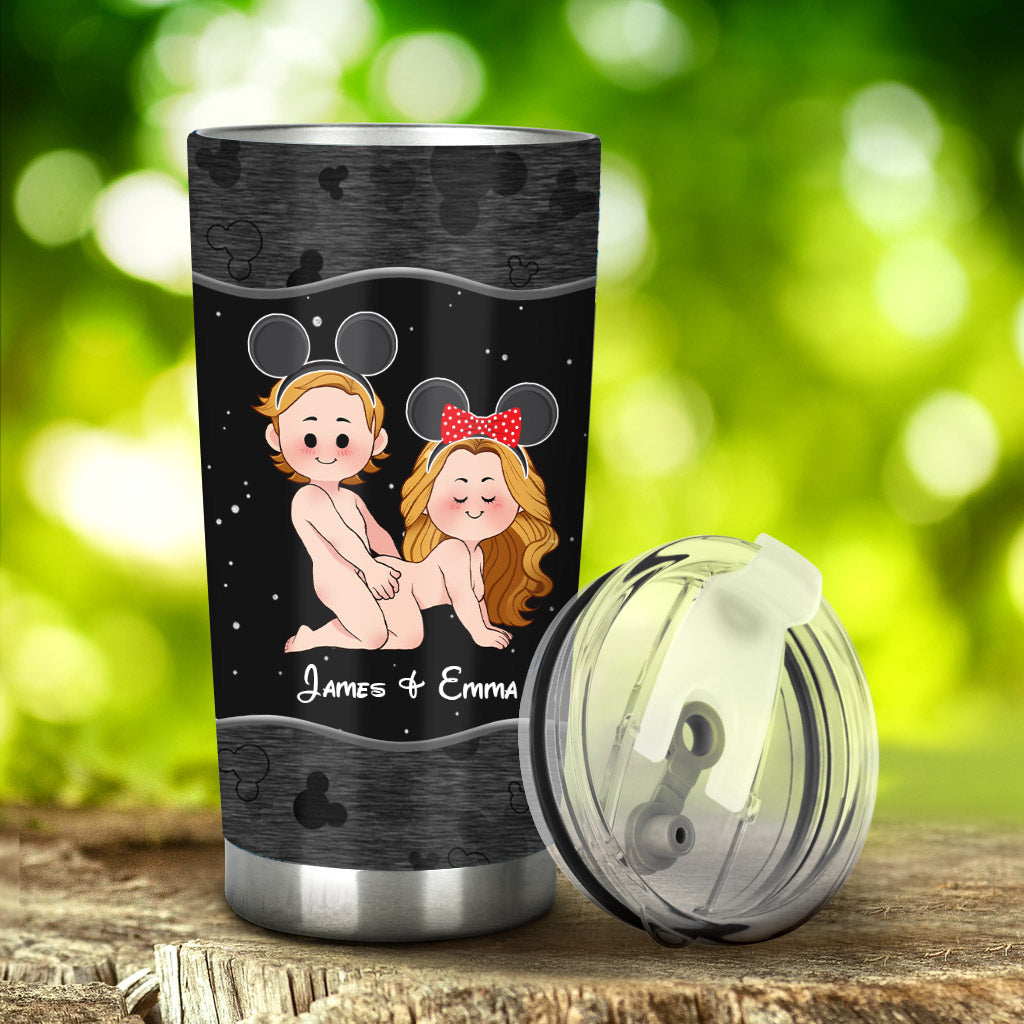 Personalized Naughty Mouse Tumbler Custom Name Gift for Couples Tumbler GradoCreations