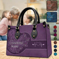 Personalized Mouse Ears Leather Handbag Custom Name Gift for Grandma Leather Handbag GradoCreations