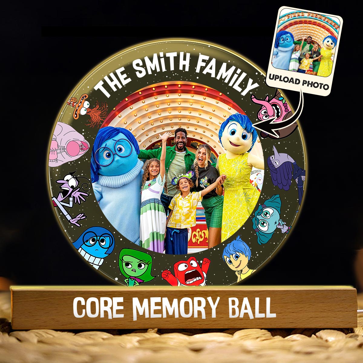 Personalized LED Night Light Custom Photo Gift for Family Shaped Led Night Light GradoCreations