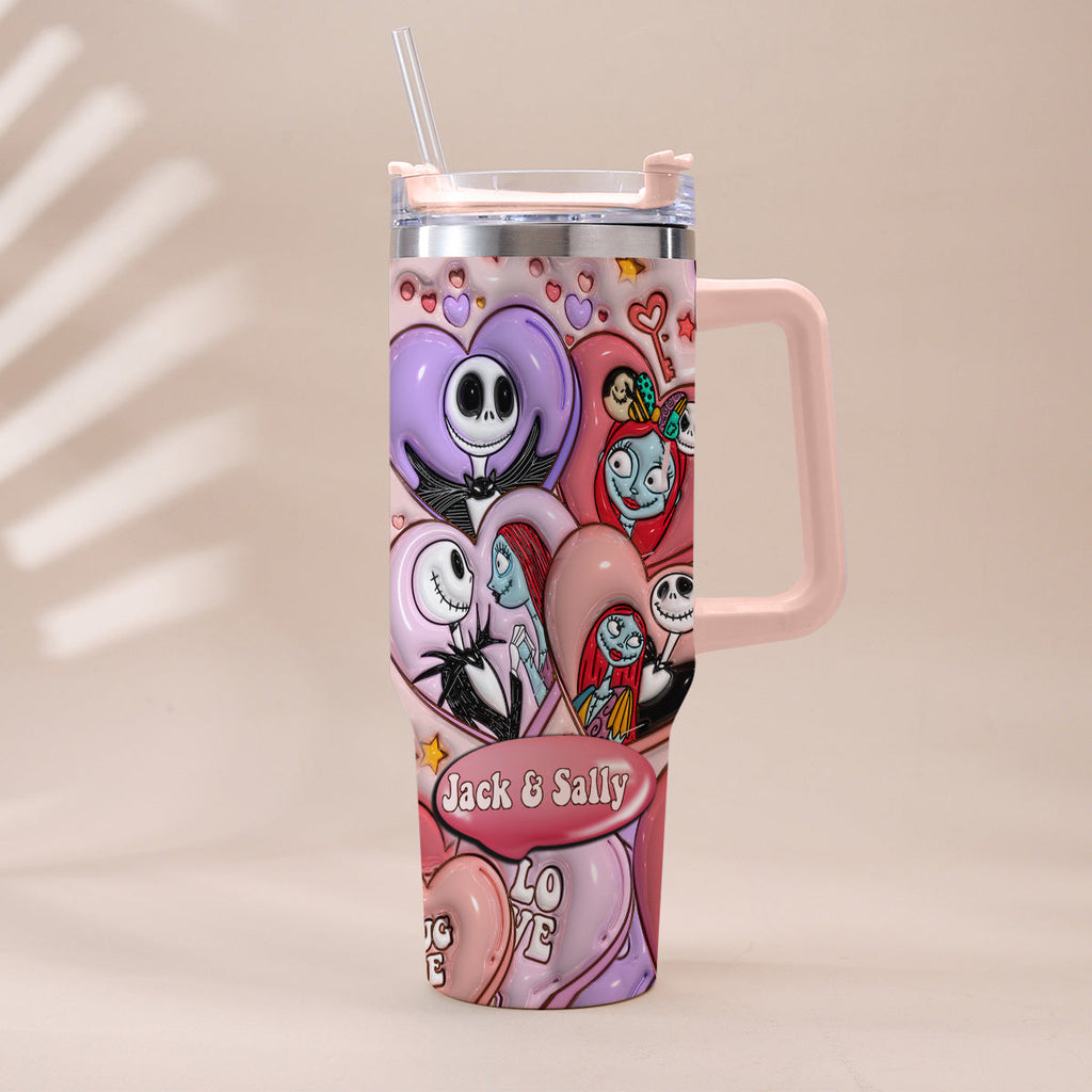 Personalized Tumbler With Handle for Couples | Unique Gift Idea Tumbler With Handle GradoCreations