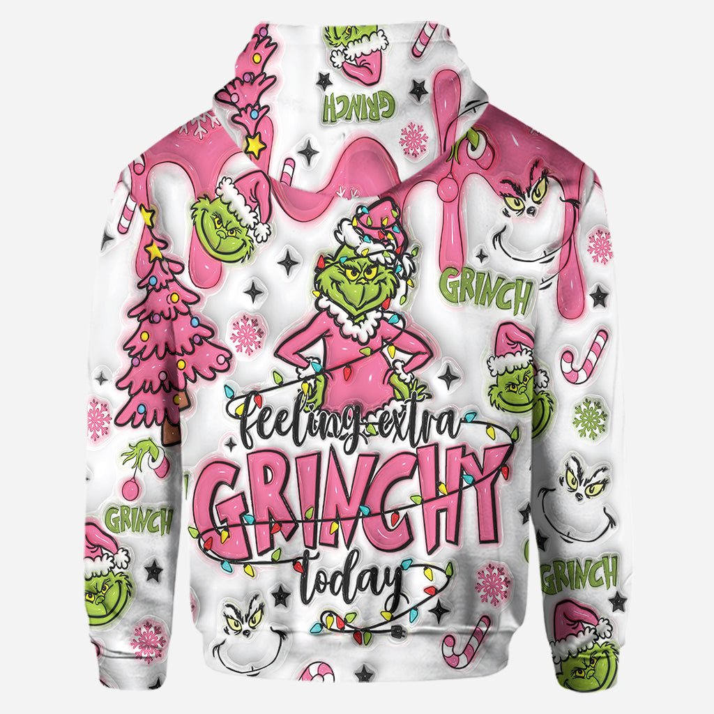 Personalized Grinchy Hoodie and Leggings Set for Christmas Gift Hoodie & Leggings GradoCreations