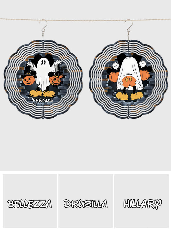 Funny Ghost Mouse Personalized Wind Spinner Gift for Halloween Wind Spinner GradoCreations