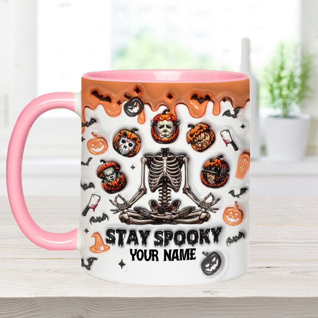 Personalized Stay Spooky Accent Mug Custom Name Gift Accent Mug GradoCreations