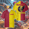 Personalized Deadpool & Wolverine Hawaiian Shirt Custom Name Gift for Him Hawaiian Shirt GradoCreations