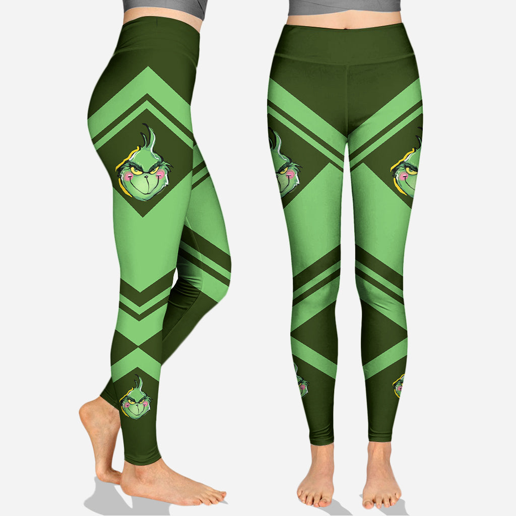 Personalized Grinch Hoodie and Leggings Set for Christmas Gift Hoodie & Leggings GradoCreations