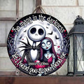 Personalized Nightmare Round Wood Sign Custom Couple Gift for Wedding Anniversary Round Wood Sign GradoCreations
