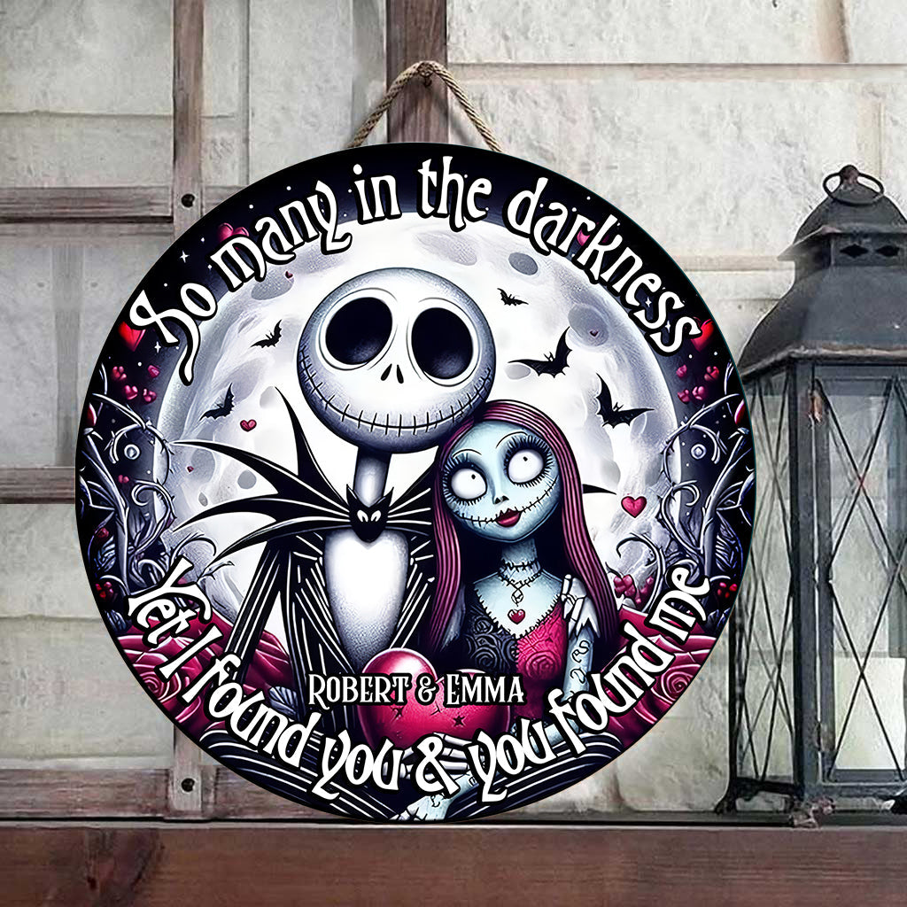Personalized Nightmare Round Wood Sign Custom Couple Gift for Wedding Anniversary Round Wood Sign GradoCreations