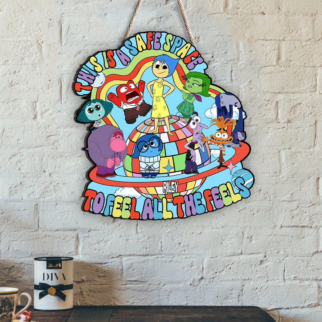Personalized Custom Shaped Wood Sign 'Safe Space' for Home Decor Wood Sign GradoCreations