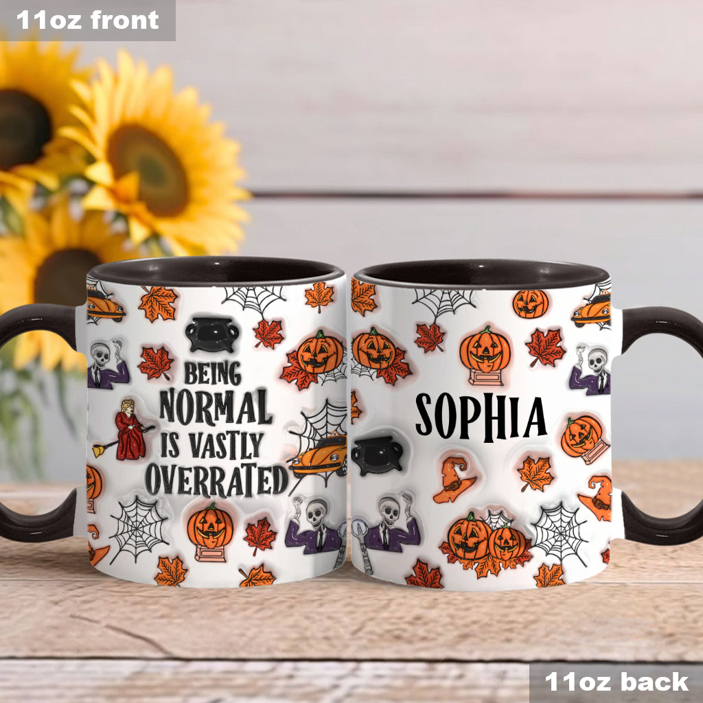 Personalized Halloween Accent Mug Custom Name Gift Idea Accent Mug GradoCreations