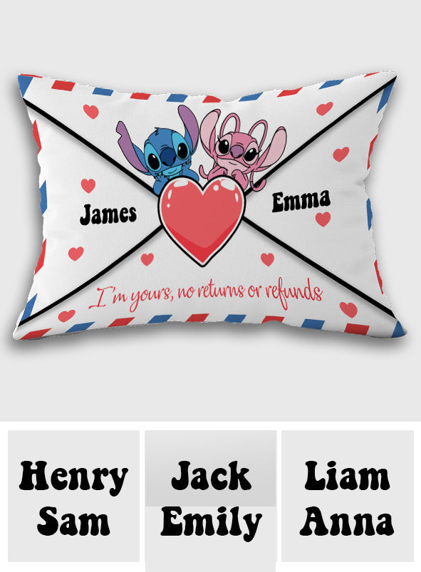 Personalized Ohana Love Letter Pillow Cover Custom Names Gift Rectangle Pillow Cover GradoCreations