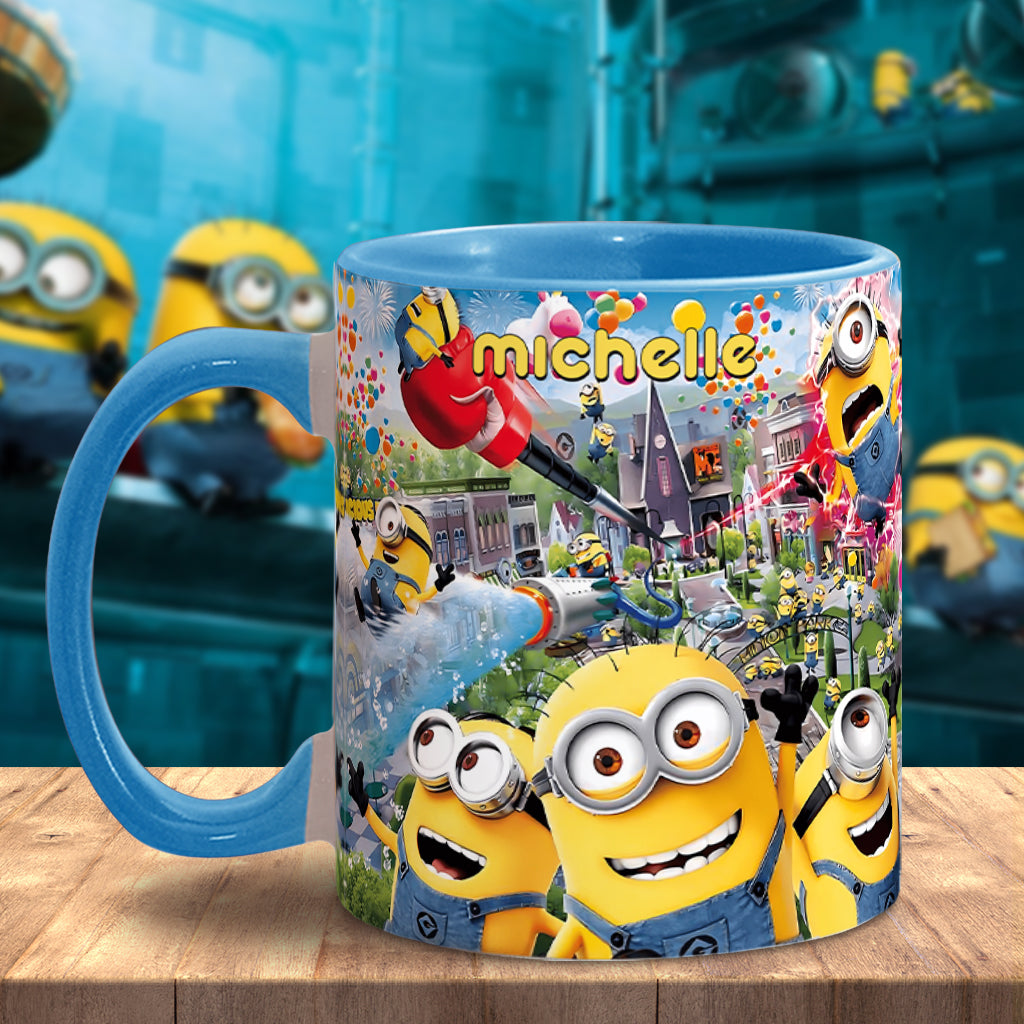 Personalized Minions Accent Mug Custom Name Gift for Kids Accent Mug GradoCreations