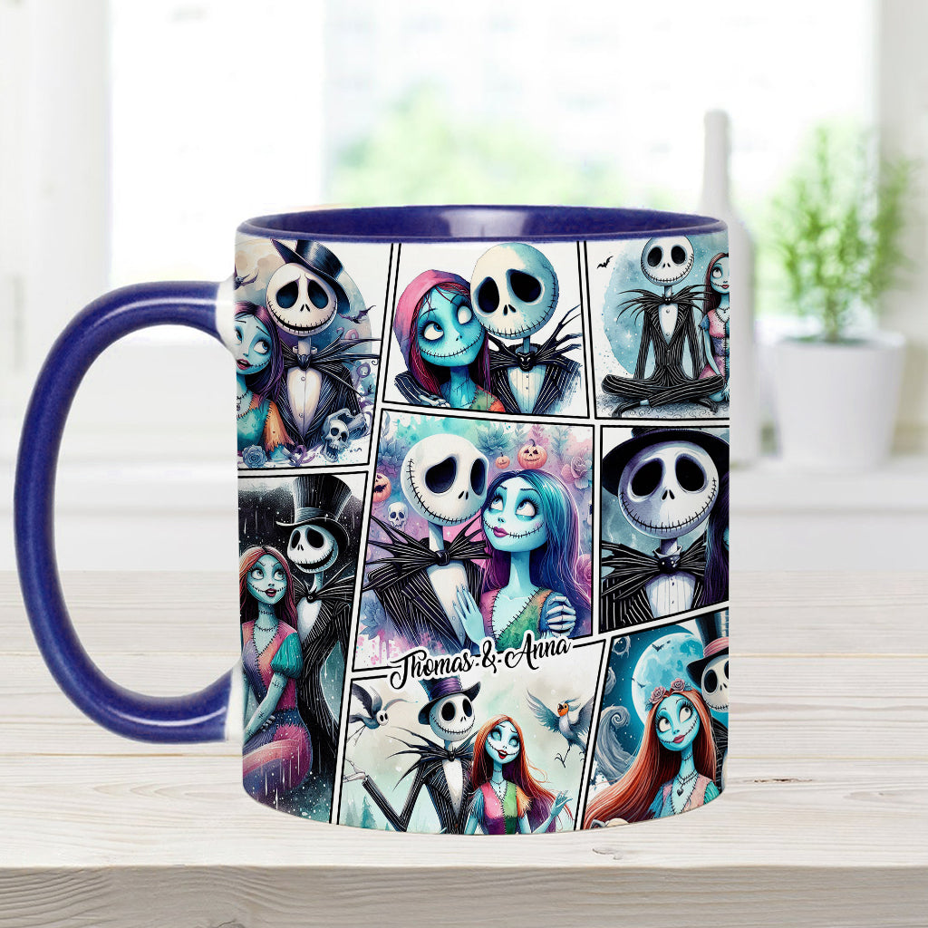 Personalized Nightmare Accent Mug Custom Name Halloween Gift Accent Mug GradoCreations