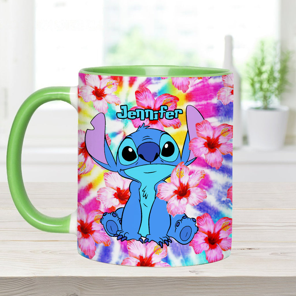 Personalized Tie Dye Accent Mug with Name for Birthday or Christmas Accent Mug GradoCreations