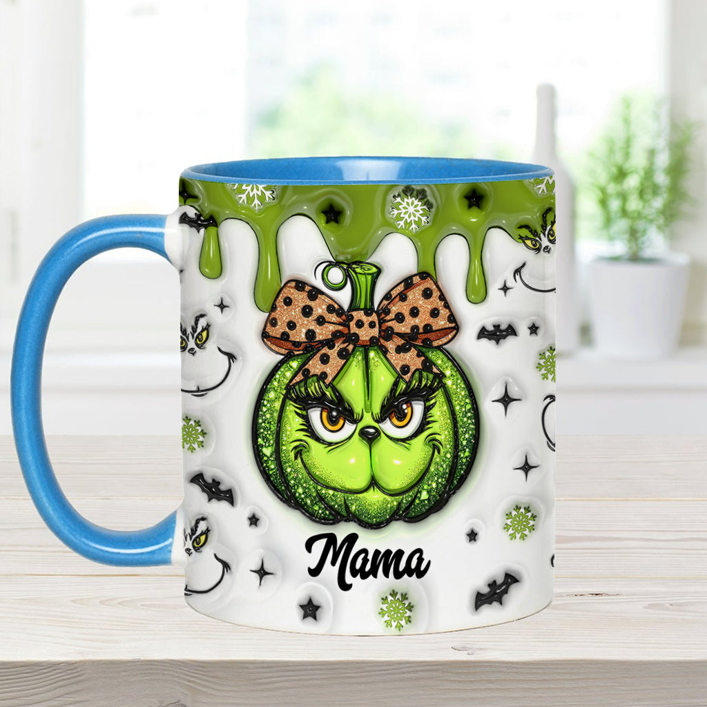 Personalized Grinchy Grandma Accent Mug Custom Name Gift Accent Mug GradoCreations